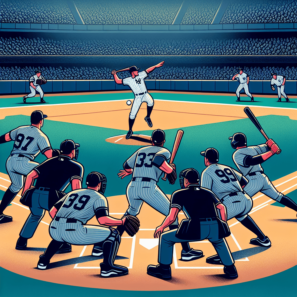 MLB／洋基守備亂成一鍋粥！布恩堅稱：我們有好的防守球員　, professional blog illustration, high quality, suitable for blog post, no text or watermarks